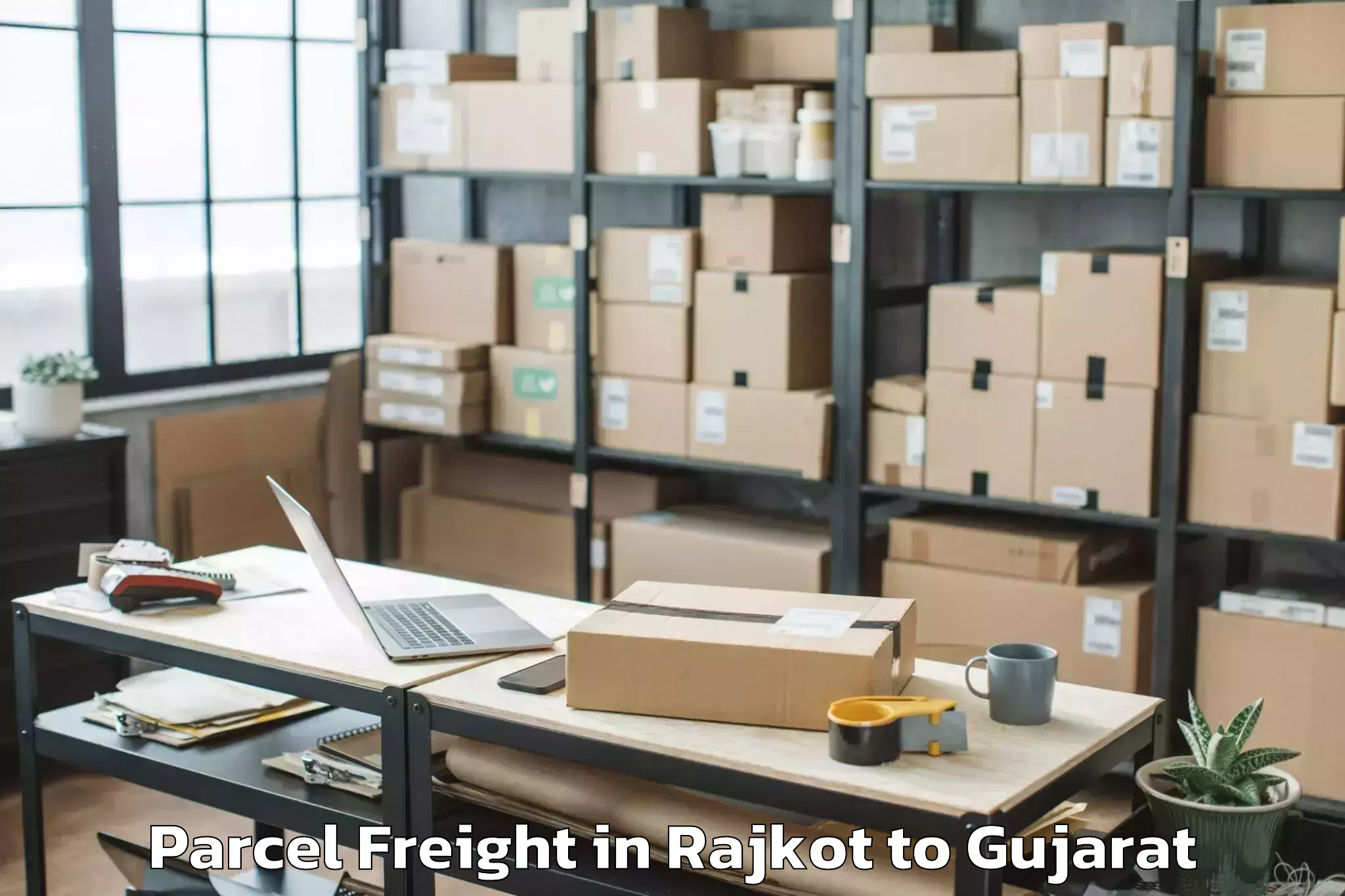 Professional Rajkot to Adalaj Parcel Freight